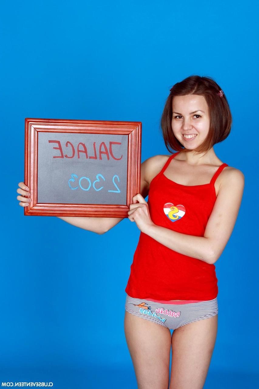 20P Pretty petite babe Jalace shows off her tiny tits and her small booty
