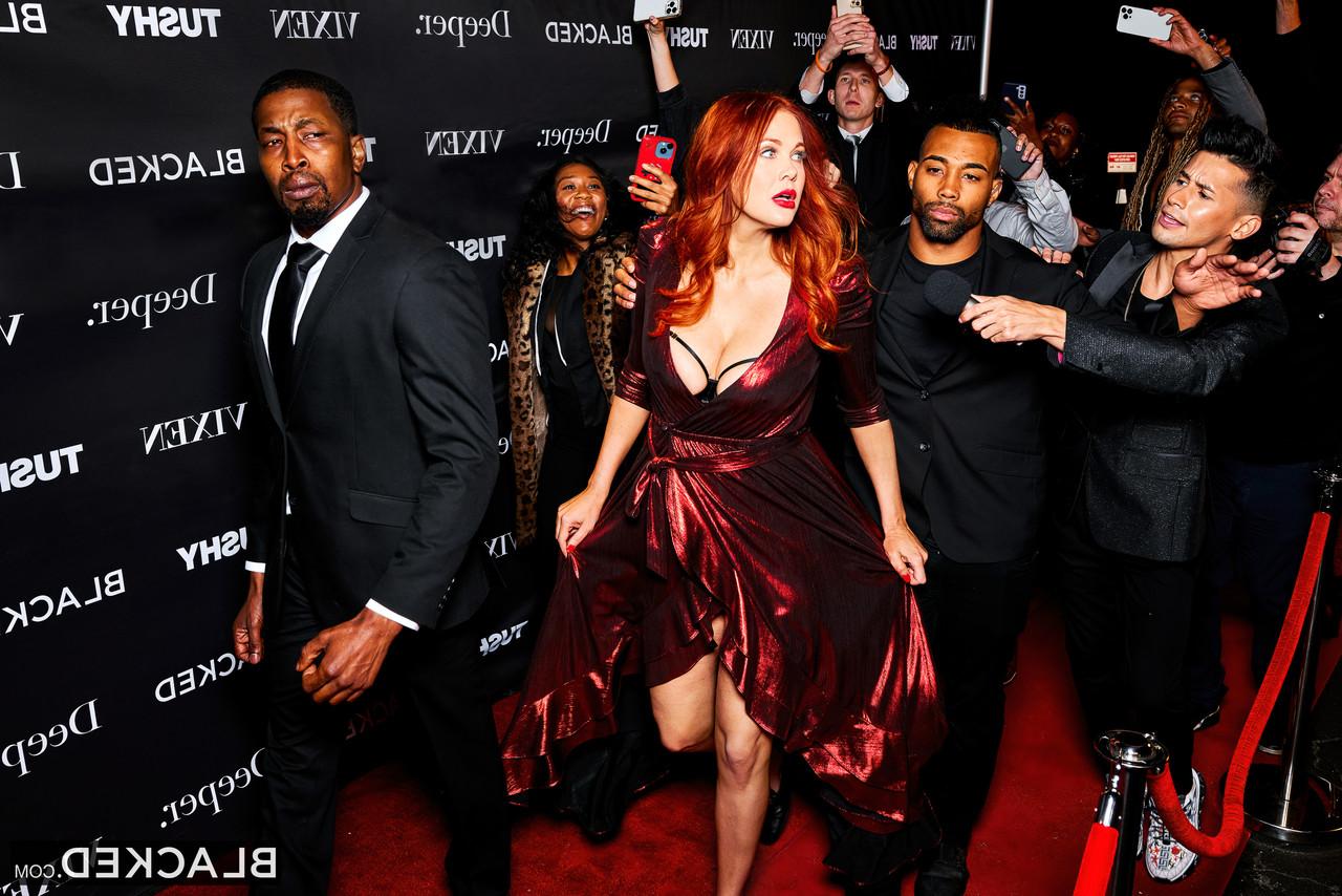 20P Redheaded MILF Maitland Ward flaunts her big ass before getting blacked
