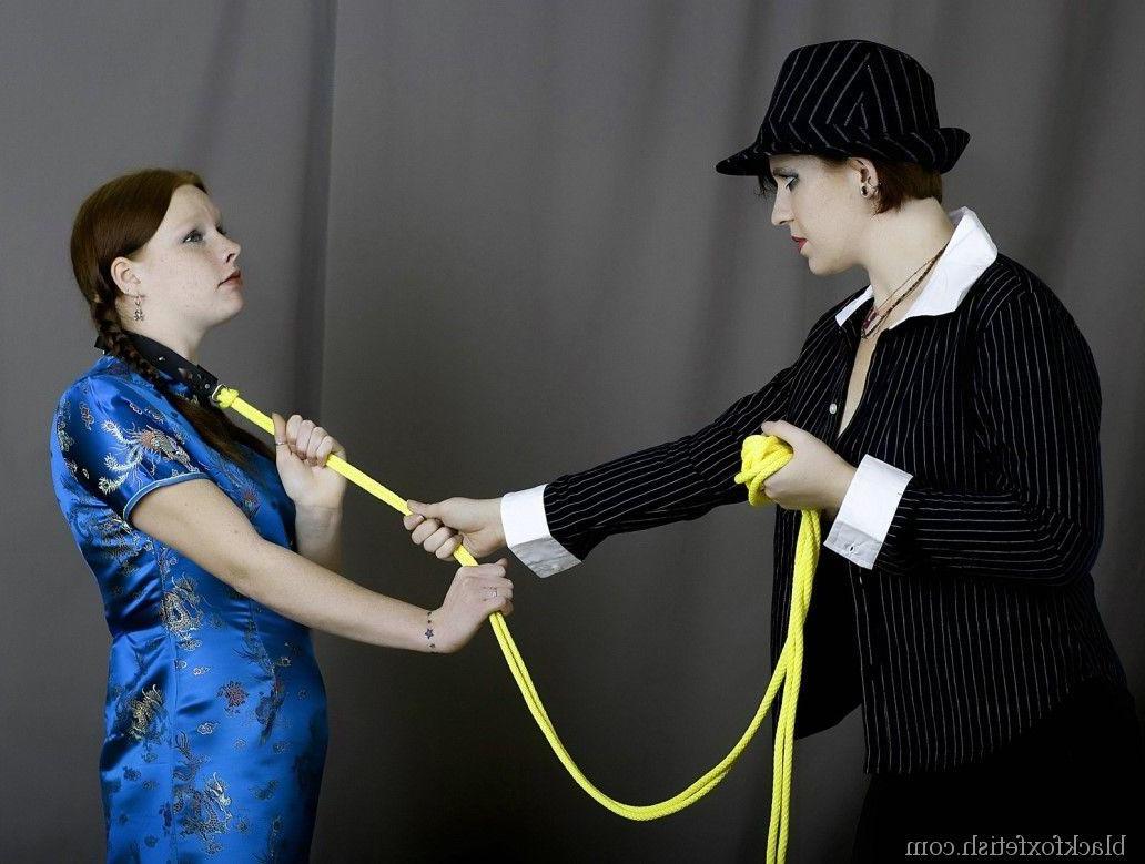 16P Butch girl with tattoos ties up her lover before spanking her ass