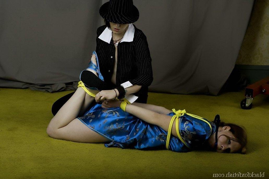 16P Butch girl with tattoos ties up her lover before spanking her ass