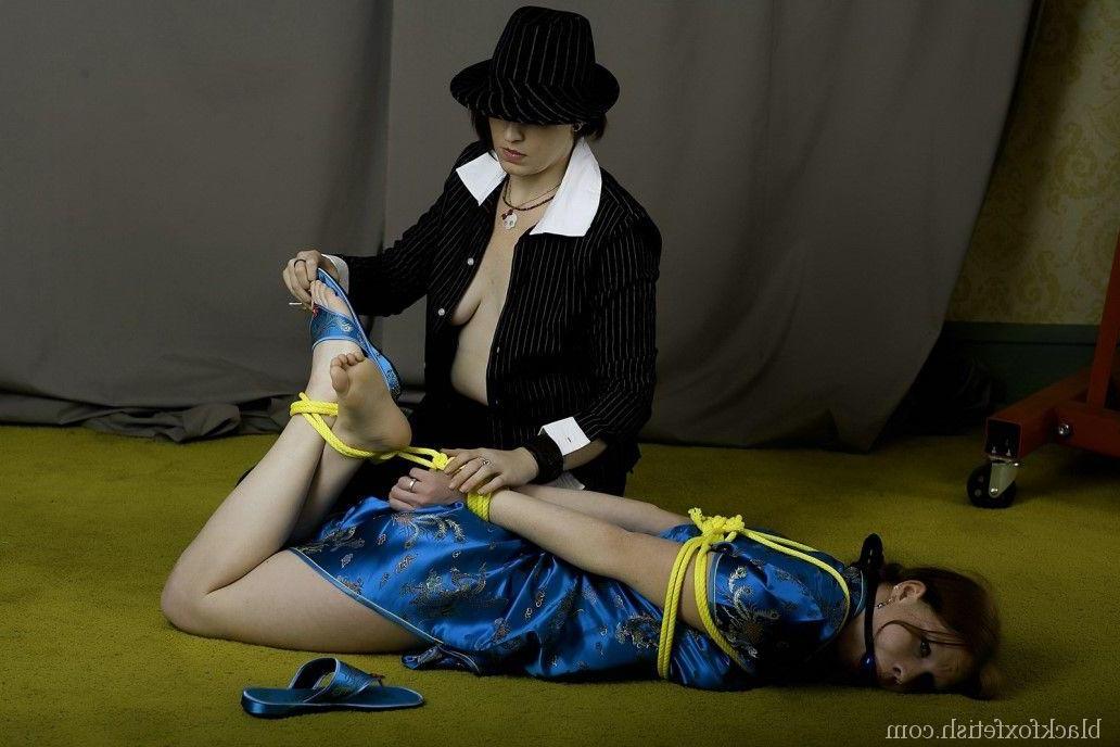 16P Butch girl with tattoos ties up her lover before spanking her ass