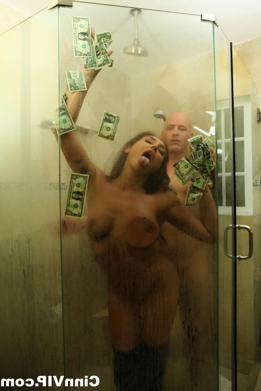 12P Pornstar Christiana Cinn makes it rain while having sex in the shower