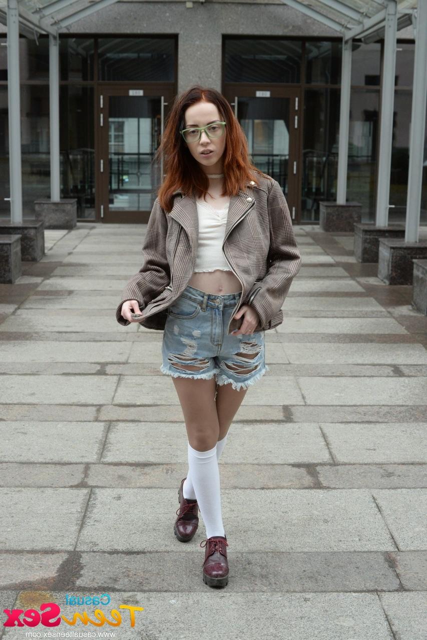 20P 18-year-old nerd Lottie Magne gets her innocent pussy banged deep on the table