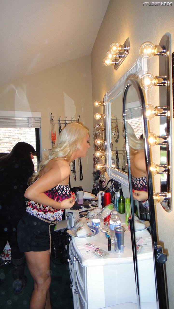 17P Hot solo model Cameron Dee goes topless while modeling lingerie and nylons