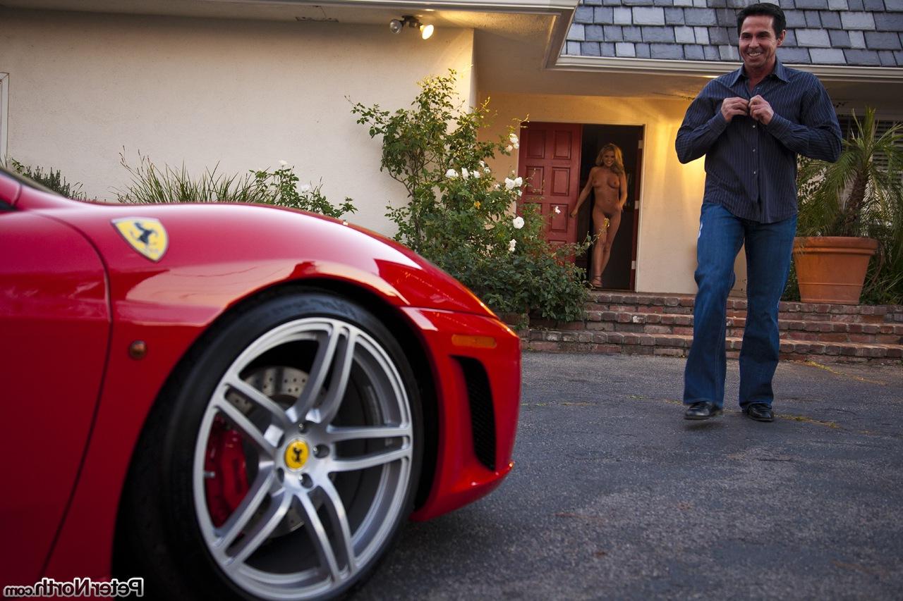15P Attractive Bree Olson knows what she has to do for a nice ride in sports car