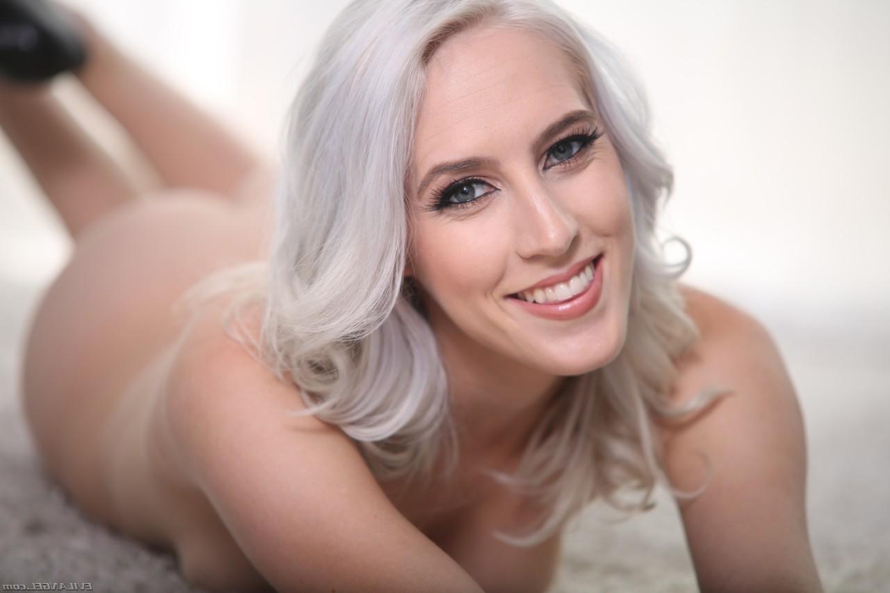 18P Stunning blonde with tiny tits Cadence Lux posing in sexy lingerie