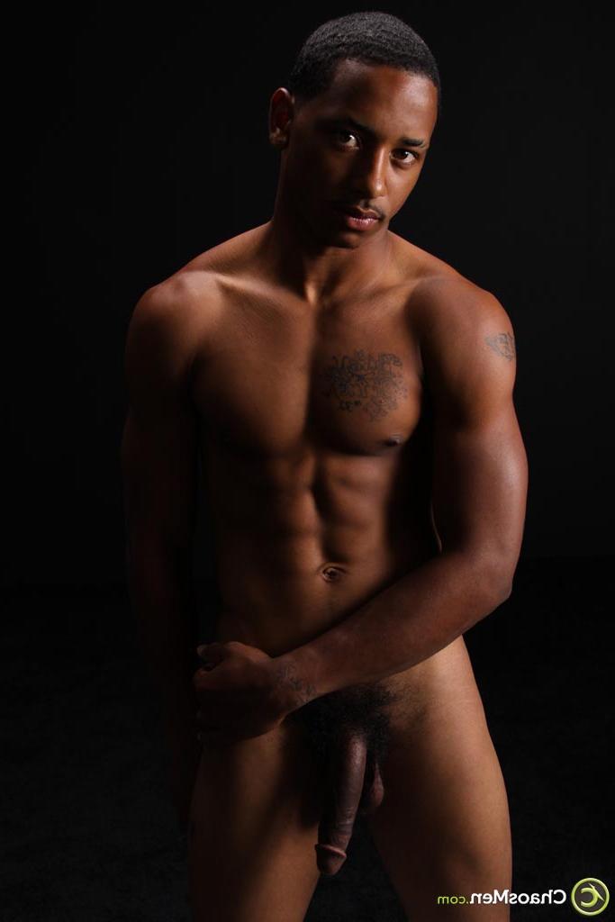 20P Adorable ebony model Dwayne unveils his six pack and huge black dick