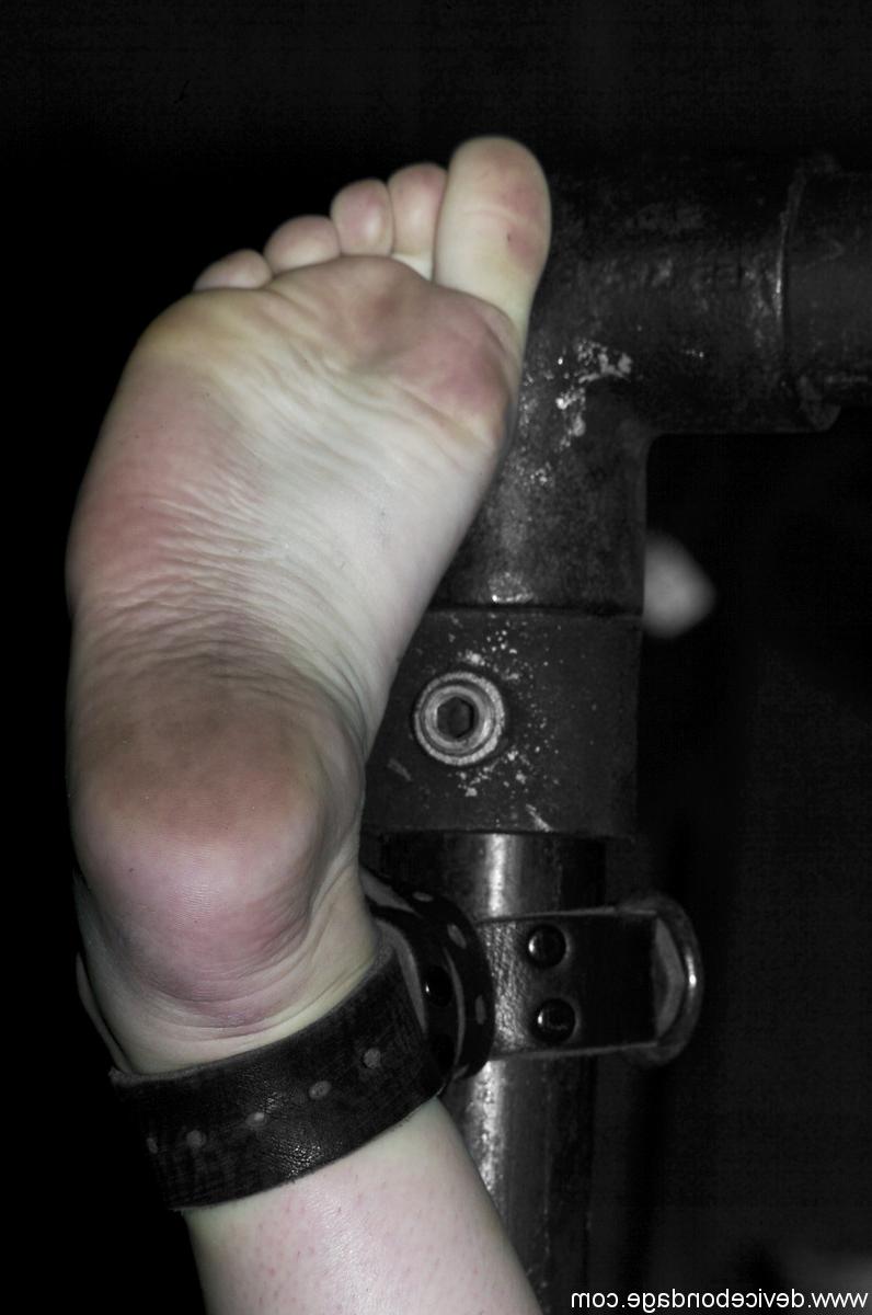 20P MILF Andy San Dimas gets fucked with a dildo & a vibrator in metal bondage