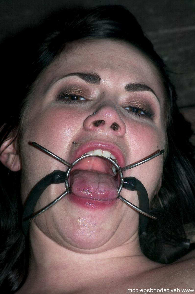 20P MILF Andy San Dimas gets fucked with a dildo & a vibrator in metal bondage