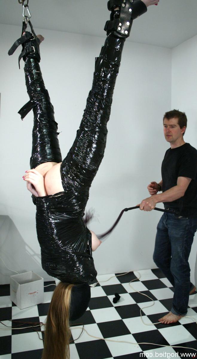 20P Blonde sub with great tits Chanta-Rose gets whipped while wrapped in plastic