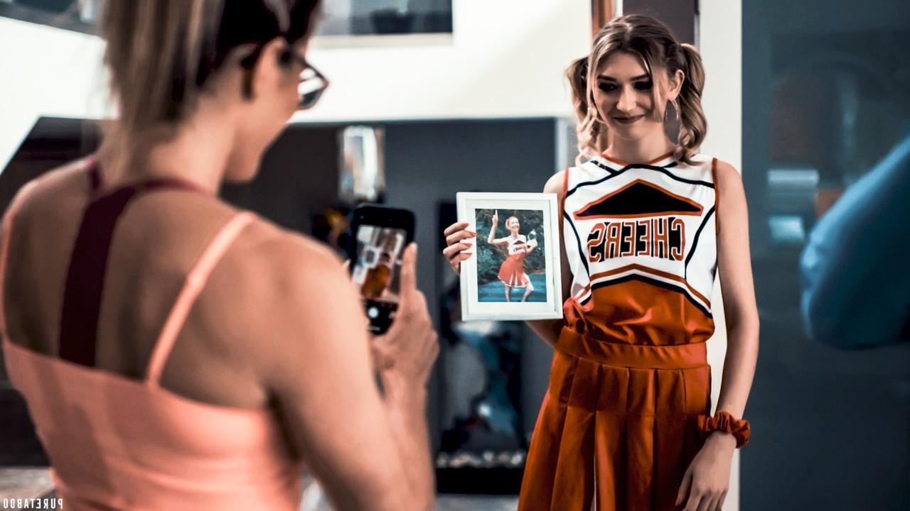 15P Cheerleader Mackenzie Moss is tricked into having a threesome with a couple