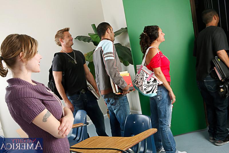 14P Horny teacher Velicity Von seduces and fucks one of her students after class