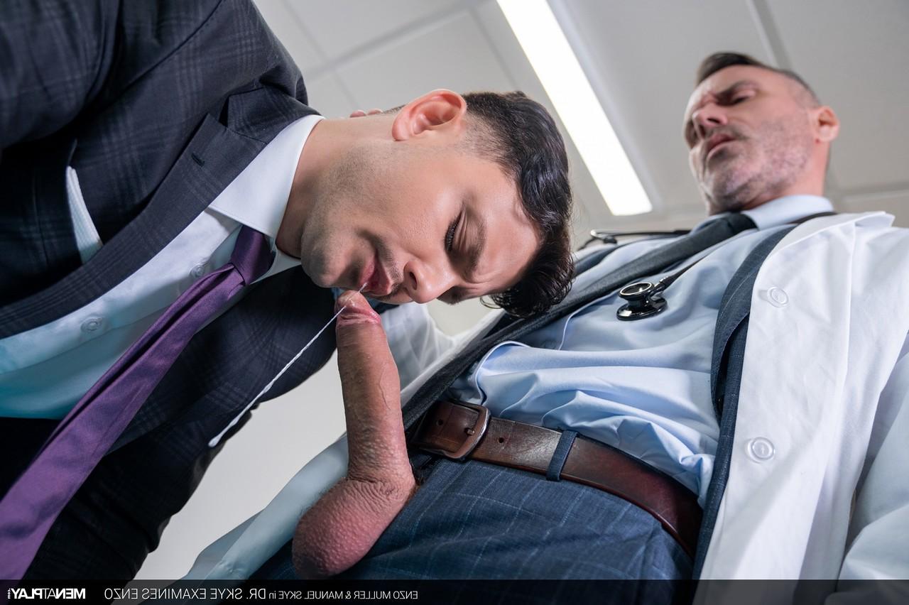 20P Young gay Enzo Muller enjoys wild anal sex with his hung doctor Manuel Skye