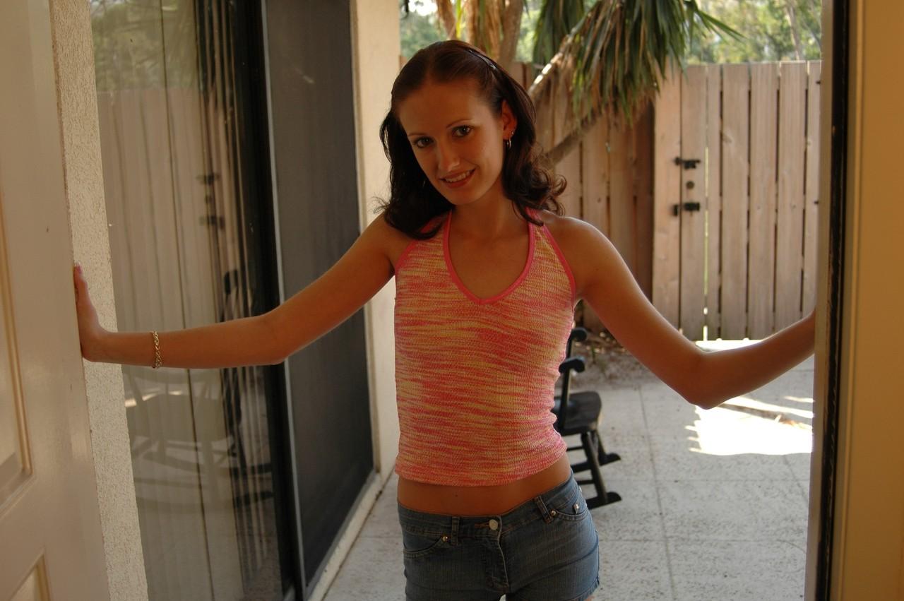 20P Brunette babe Hailey Young enjoys POV doggystyle sex and takes a cumshot