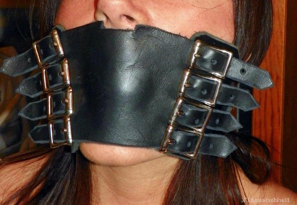 13P Brunette chick is blindfolded and gagged while her arms & legs are restrained