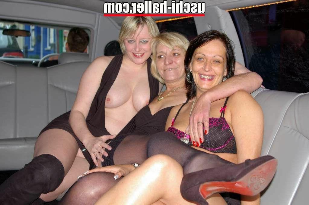13P Mulheres amadoras mostram seus peitos fora e dentro de uma limusine