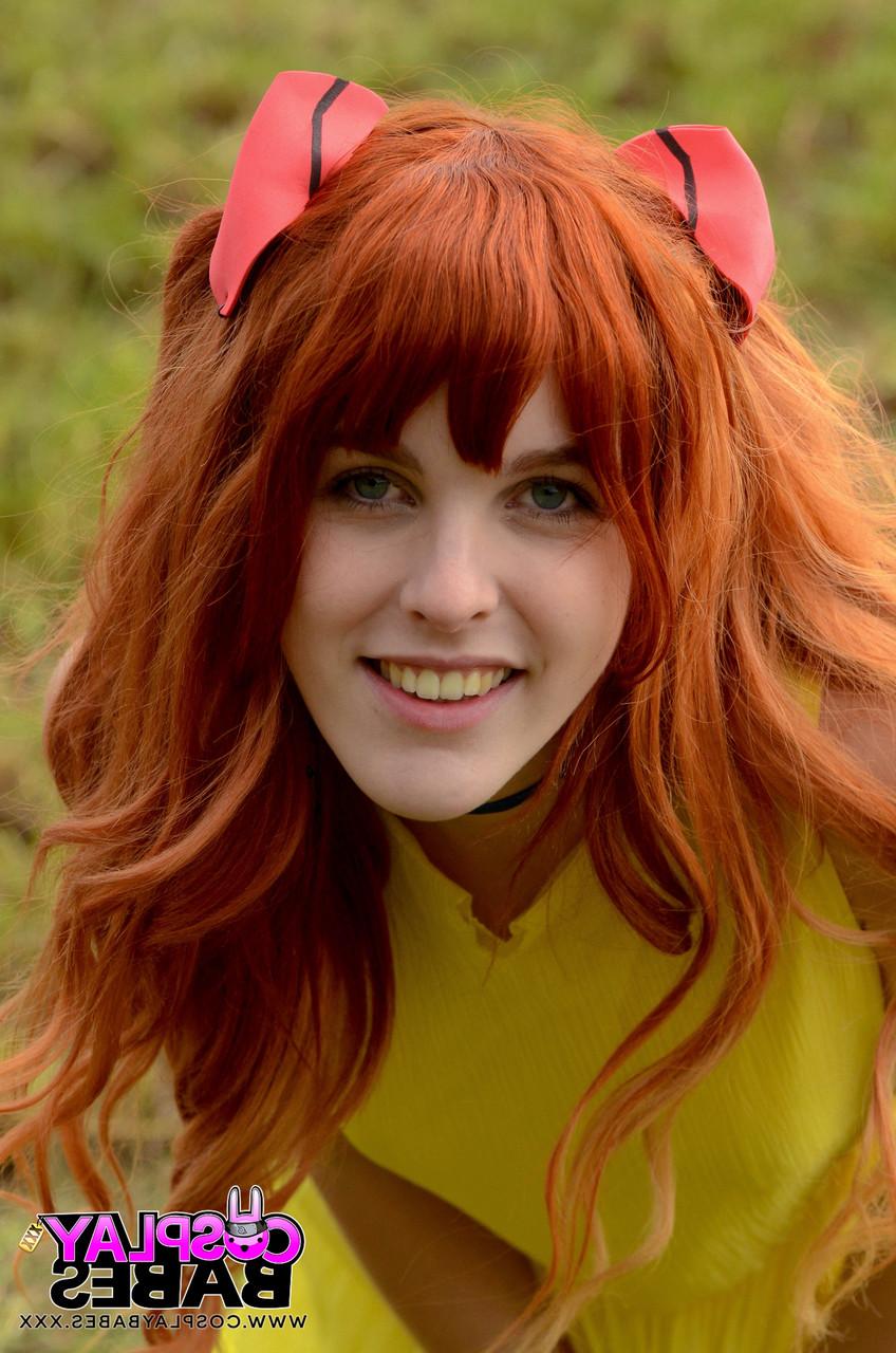 17P Redhead hottie Amarna Miller cosplays in the field while enjoying a hard cock