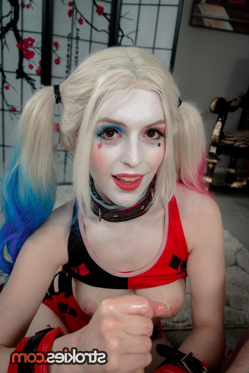 19P Blonde with a big booty Emilia Song gives a sizzling POV handjob