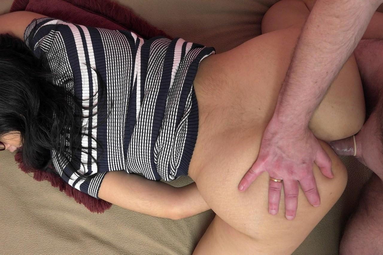 20P Sexy nerd Lucy Sunflower toys her asshole before getting pounded hard