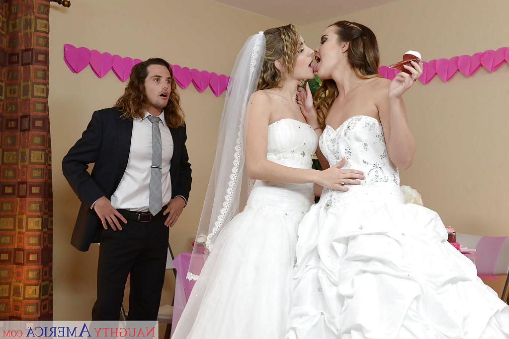13P Les jeunes stars du porno Dillion Harper et Kimmy Granger font un plan à trois la nuit de noces.