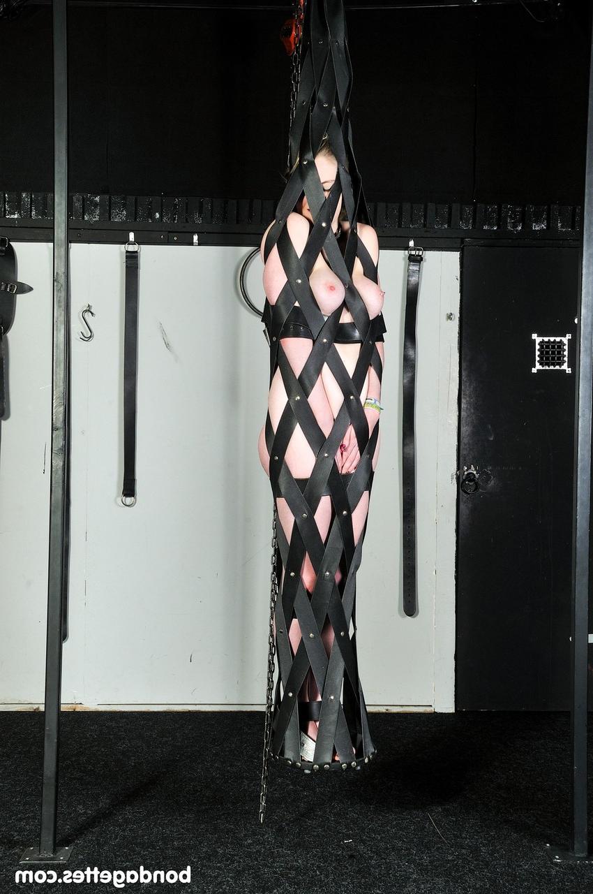 20P Submissive blonde Carly Rae Summers gets a flogging while naked in bondage