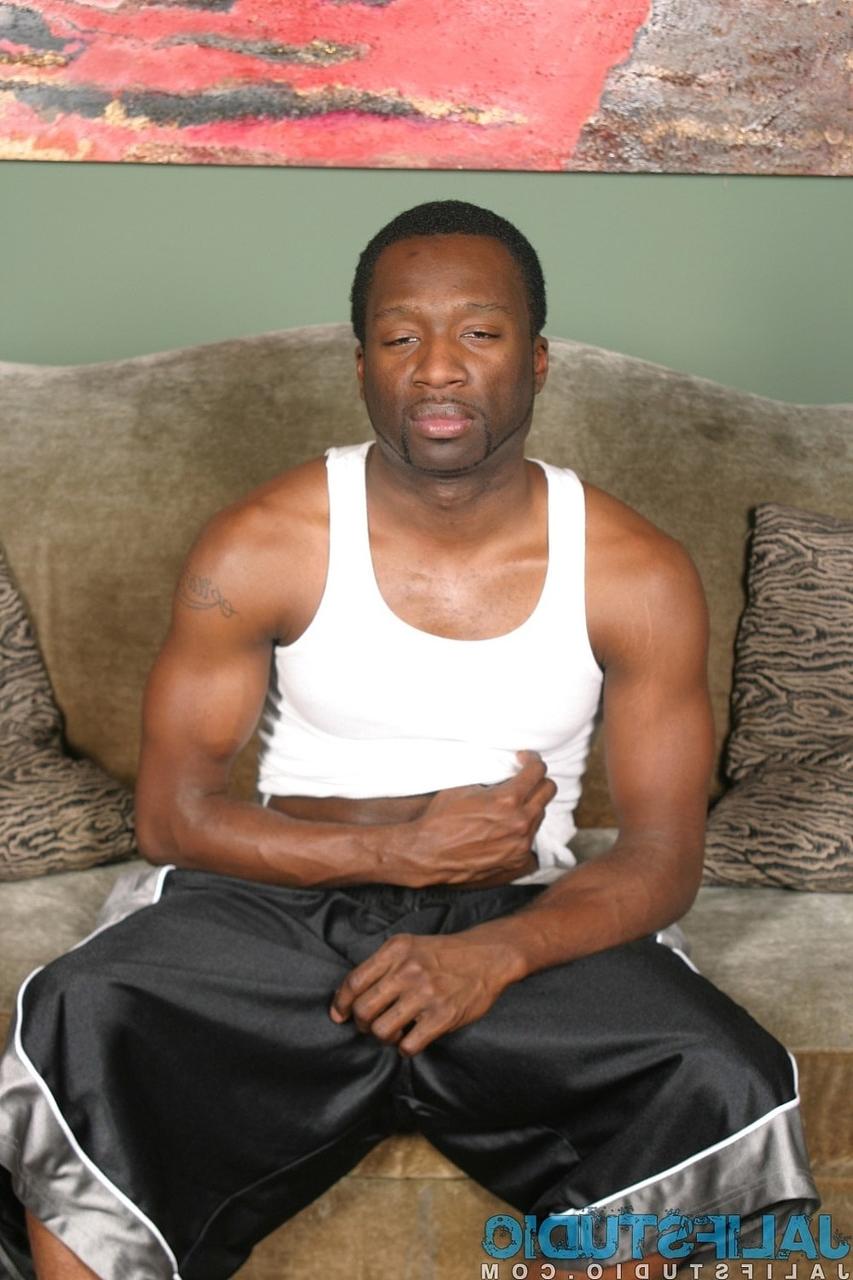 20P Mature gay dude strips and touches his sexy chest and big black dick