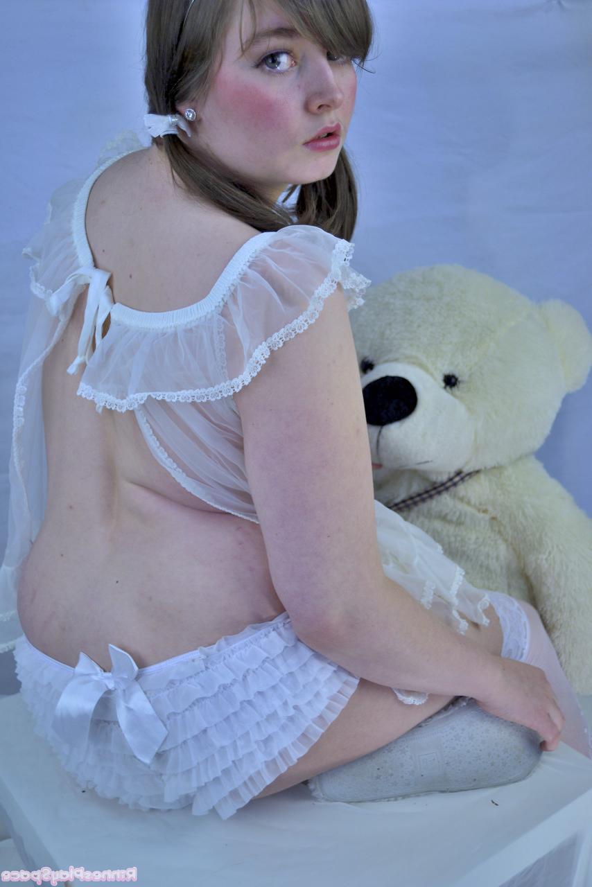 15P Chubby amateur Rinne Ravine teasing with her juicy tits in sheer lingerie