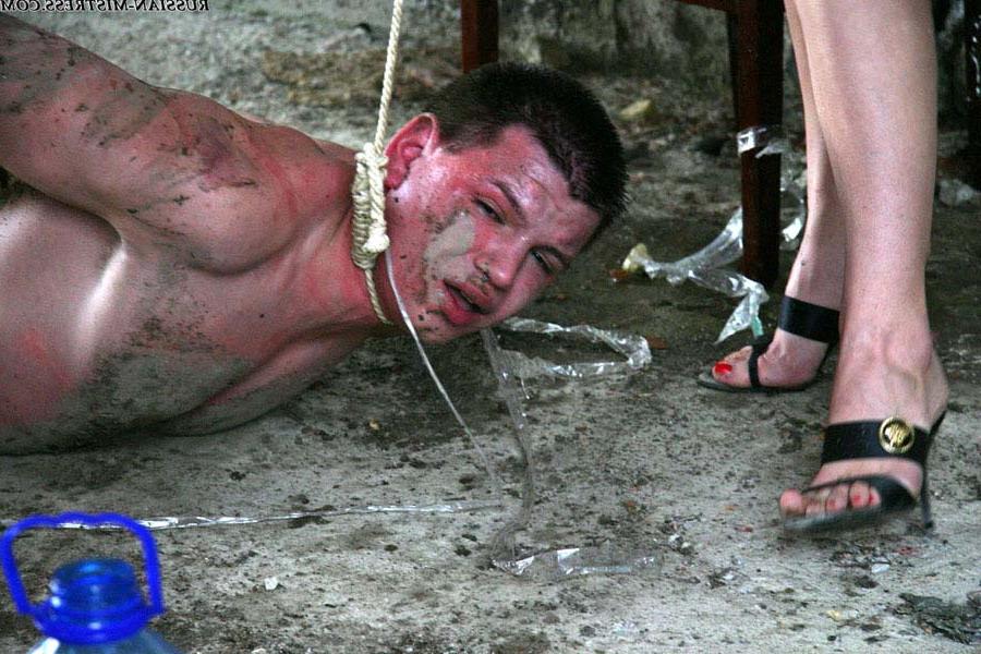 16P Cruel blondes trample a naked boy before smacking him across his face