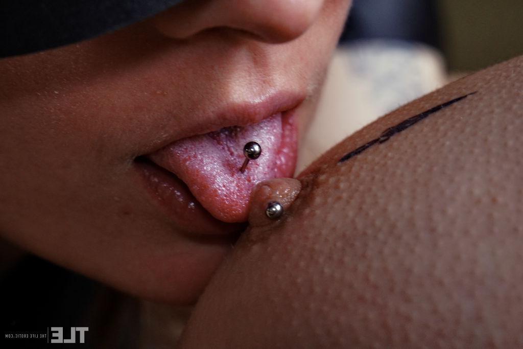 16P Pierced teens Lucia and Iris participate in kinky lesbian sex