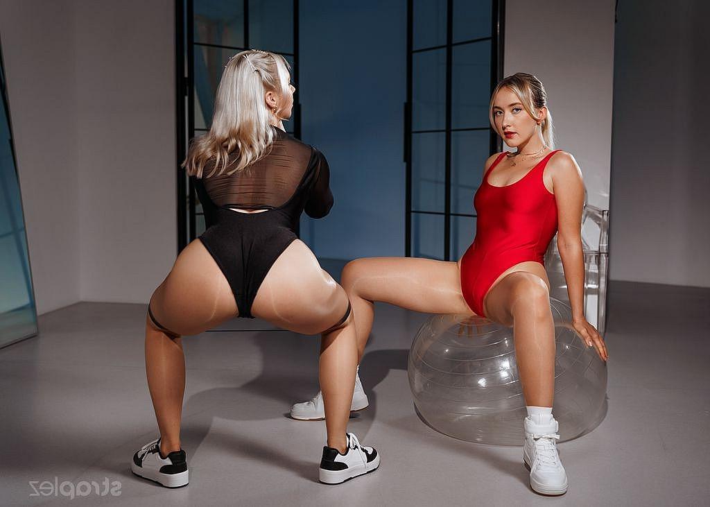 15P As lésbicas loiras Lil Karla e Ann Joy se envolvem em uma rodada de sexo com strapon