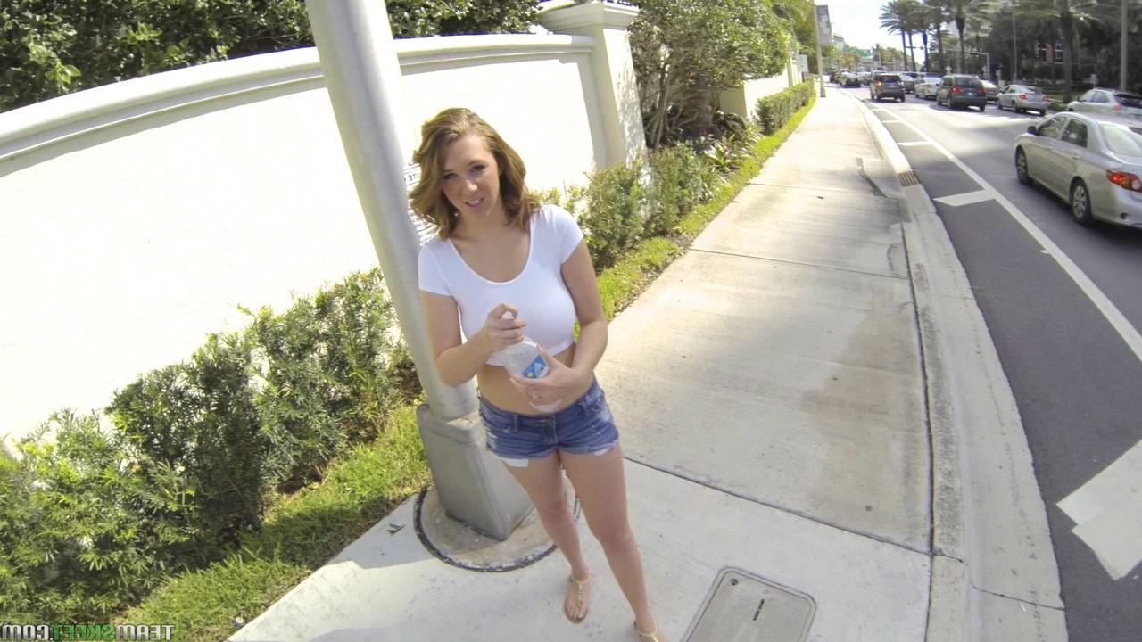 18P POV scene where Brooke Wylde gets payed to be banged on the street