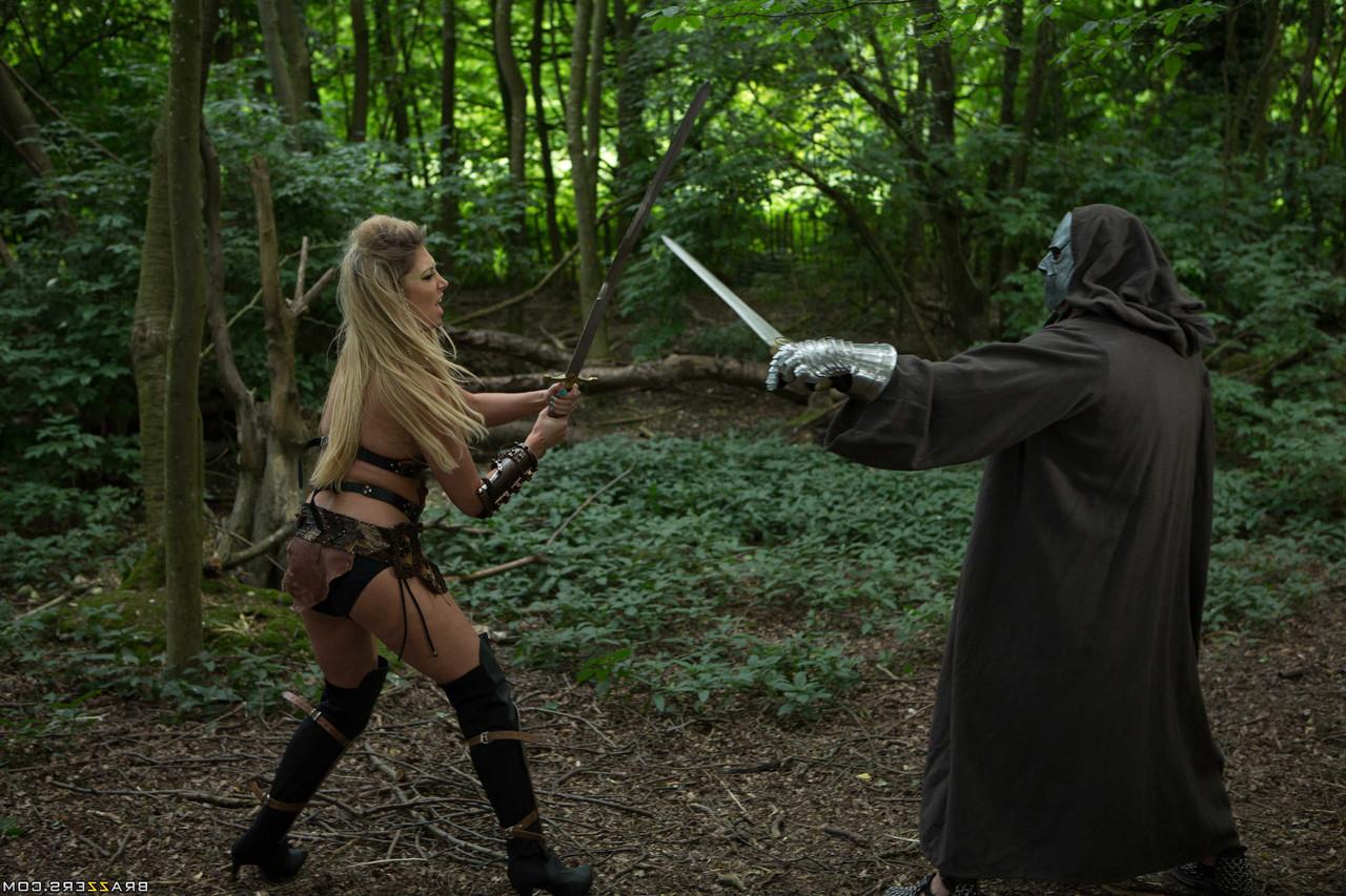 20P Big boobed Amazon warrior Lexi Lowe gets ambushed and fucked in the wild