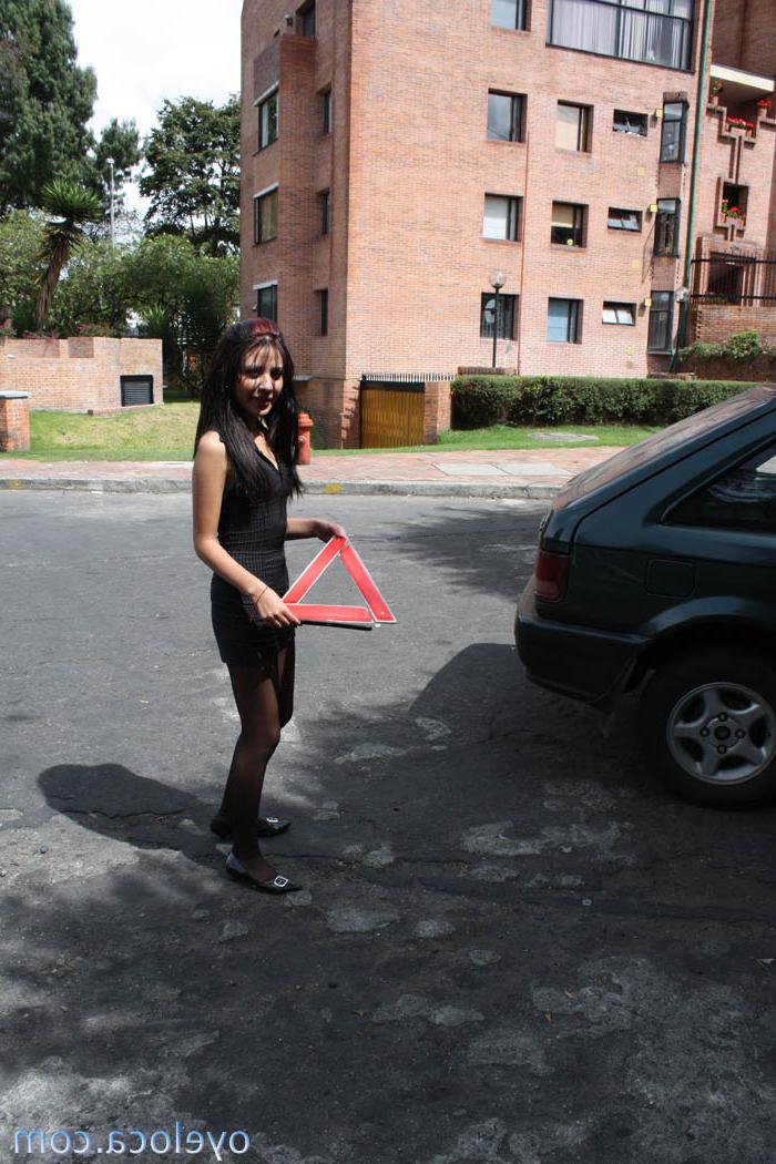 20P Erotic Spanish looker Adriana Vega does striptease to show tiny tits & ass