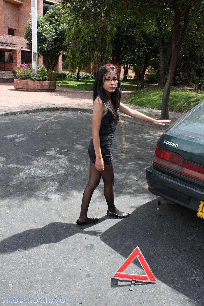 20P Erotic Spanish looker Adriana Vega does striptease to show tiny tits & ass