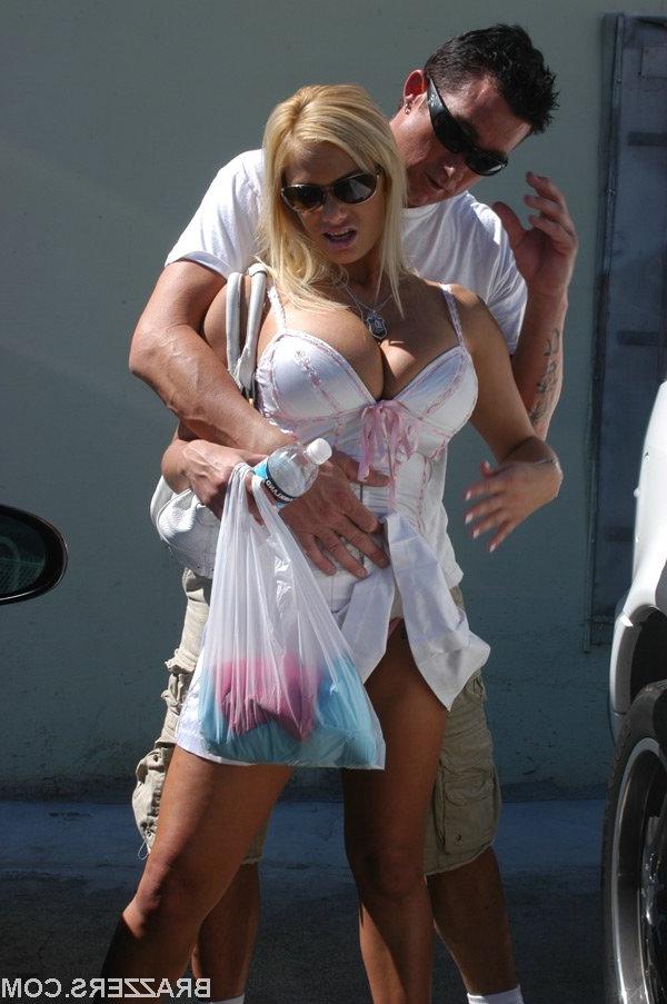 17P Nice blonde Shyla Stylez groping and getting her big tits groped