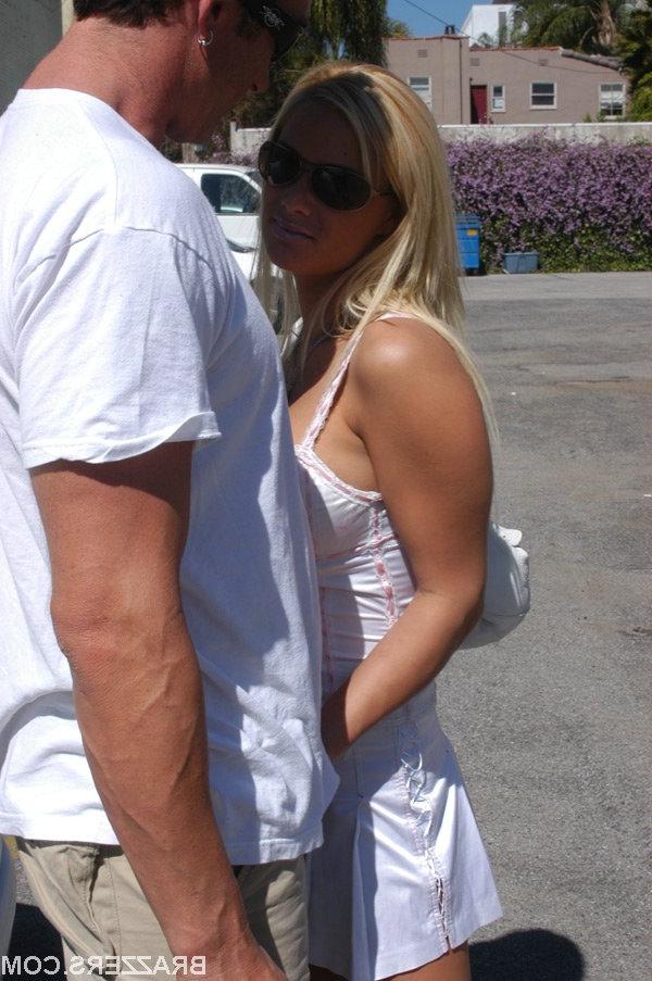 17P Nice blonde Shyla Stylez groping and getting her big tits groped