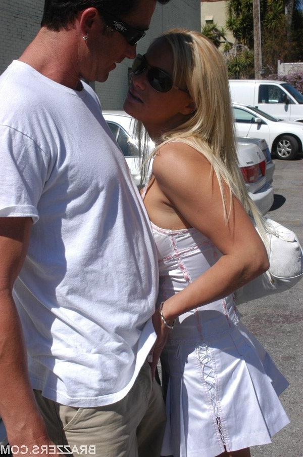 17P Nice blonde Shyla Stylez groping and getting her big tits groped
