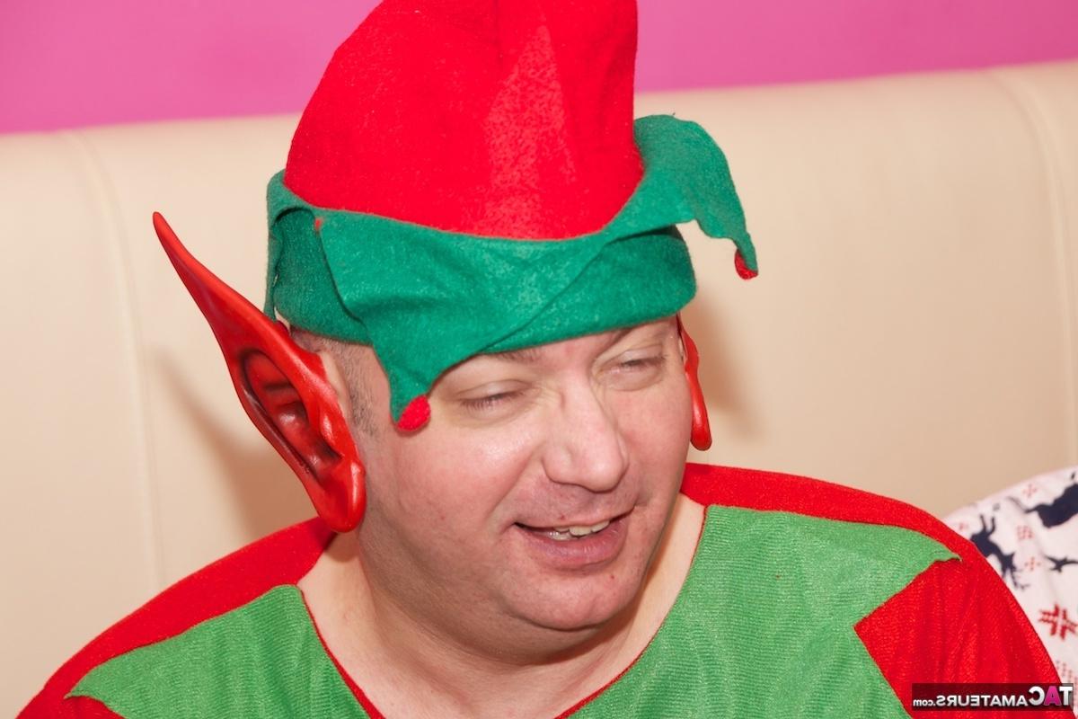 16P Mature plumper Dirty Doctor partakes in MMF play while in a Christmas outfit