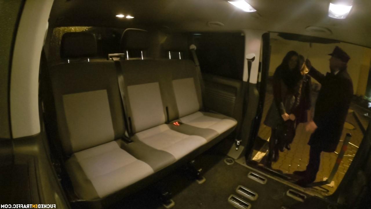 17P Tipsy brunette PD Sandra coached by blonde friend in hardcore backseat bang