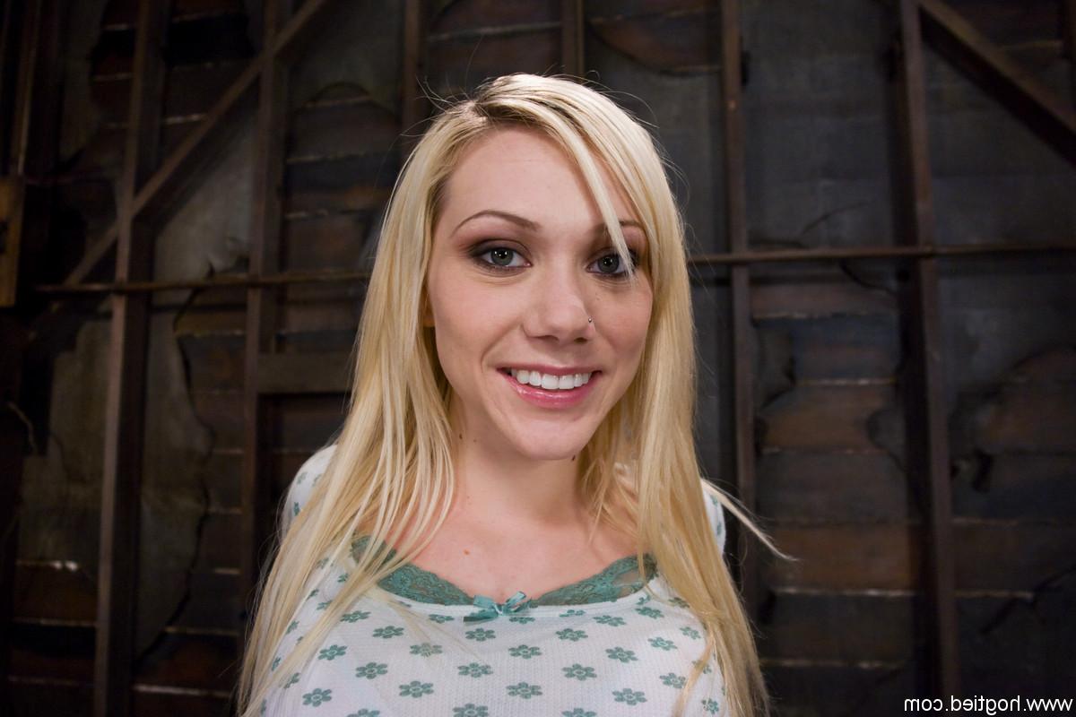 20P Cute blonde MILF Samantha Sin getting bound and ball-gagged by her master