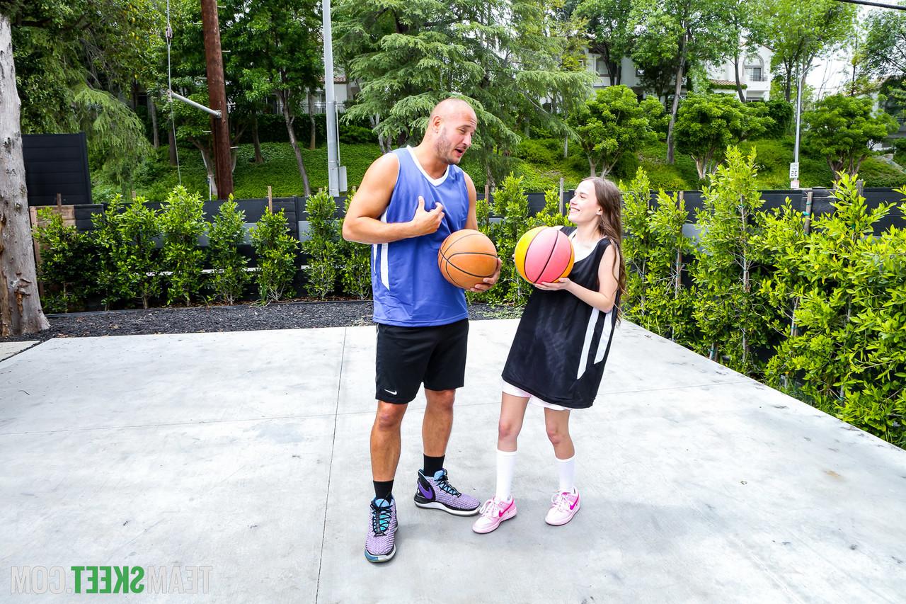 20P Petite basketball player Sia Wood enjoys wild hardcore sex with her coach