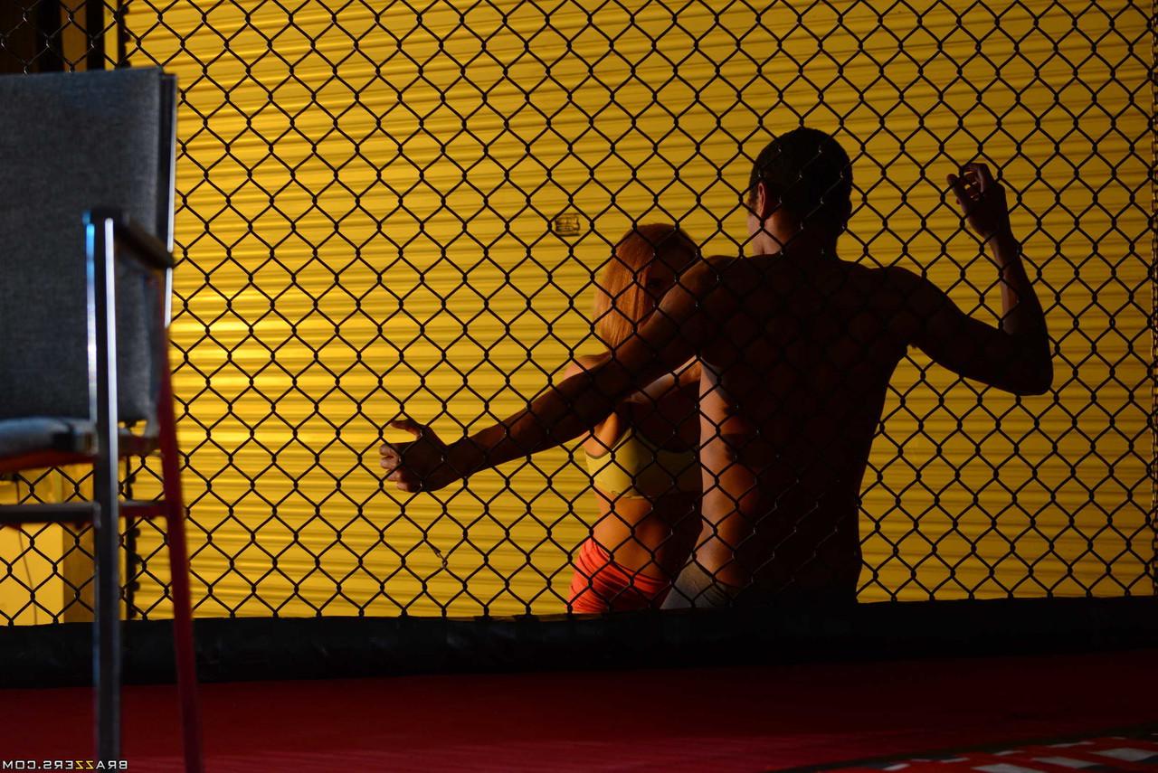 20P Bubble butted MILF Krissy Lynn taking stiff black cock after an MMA fight