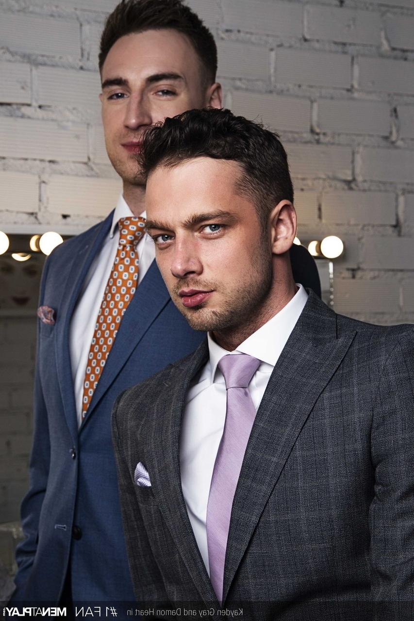 20P Homens gays gostosos de terno Damon Heart e Kayden Gray fazem sexo anal hardcore