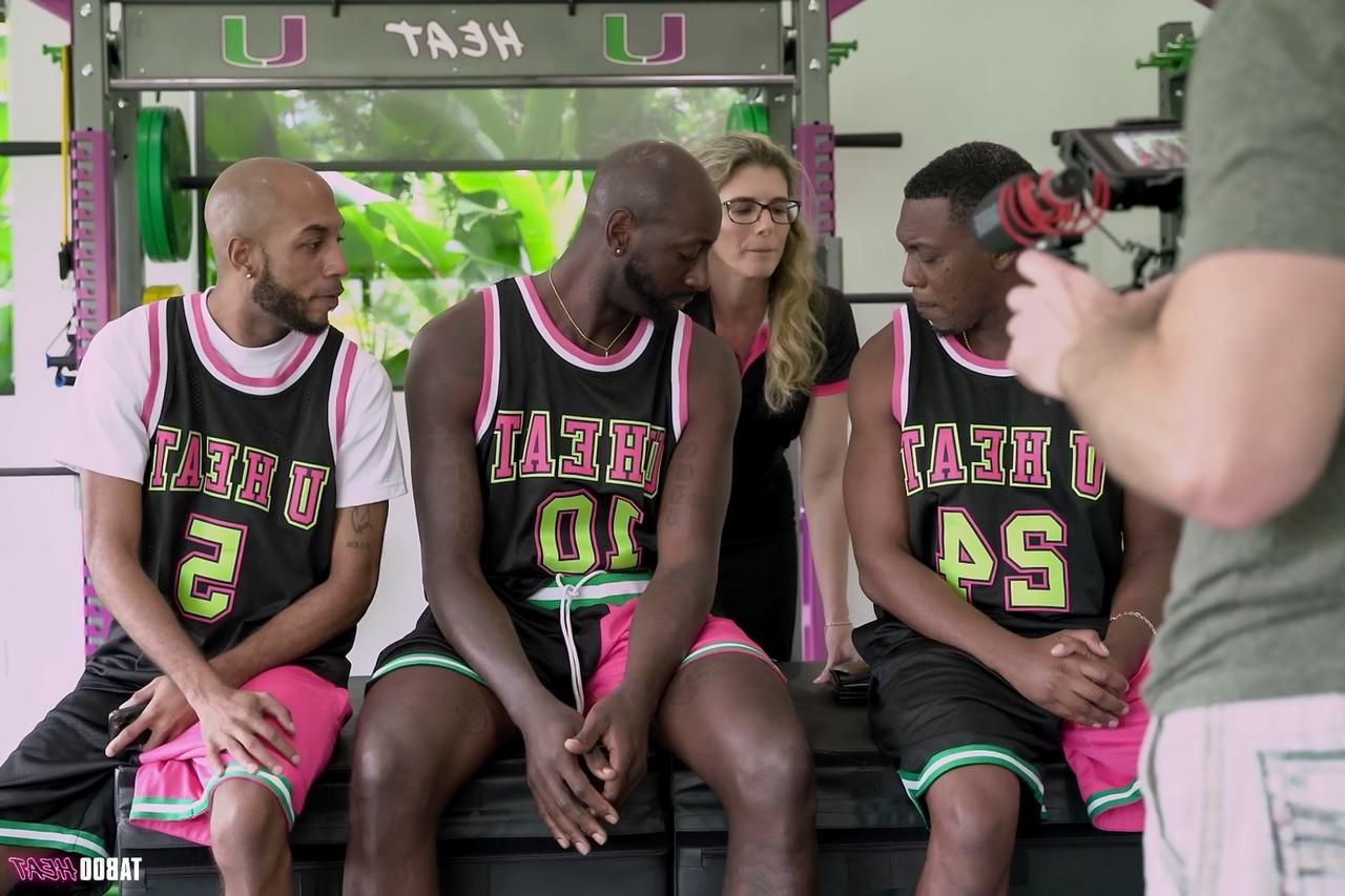 15P Lory Lace and Cory Chase have group sex with black basketball players