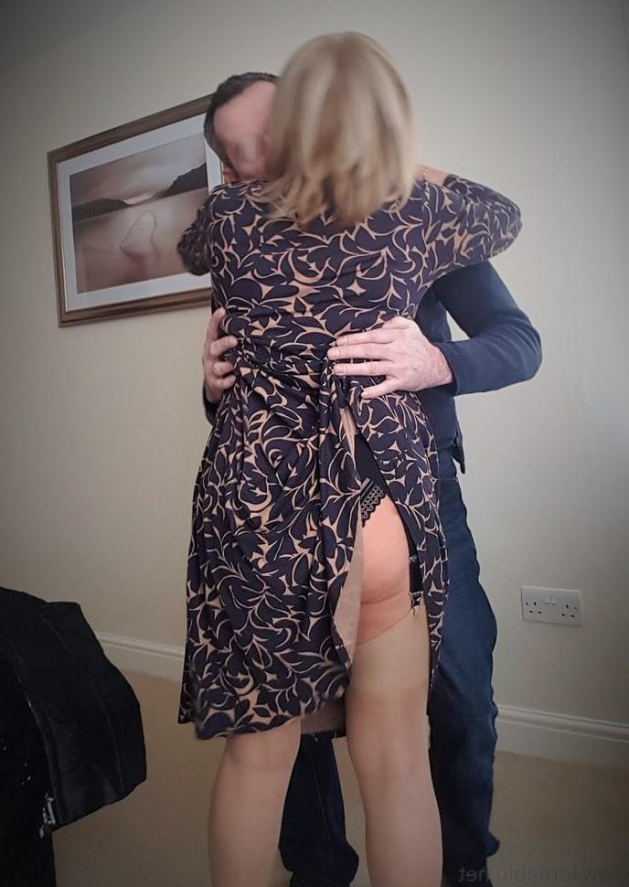 13P Chubby Lorna Blu displays her big tits & bald cunt in front of her wanking man