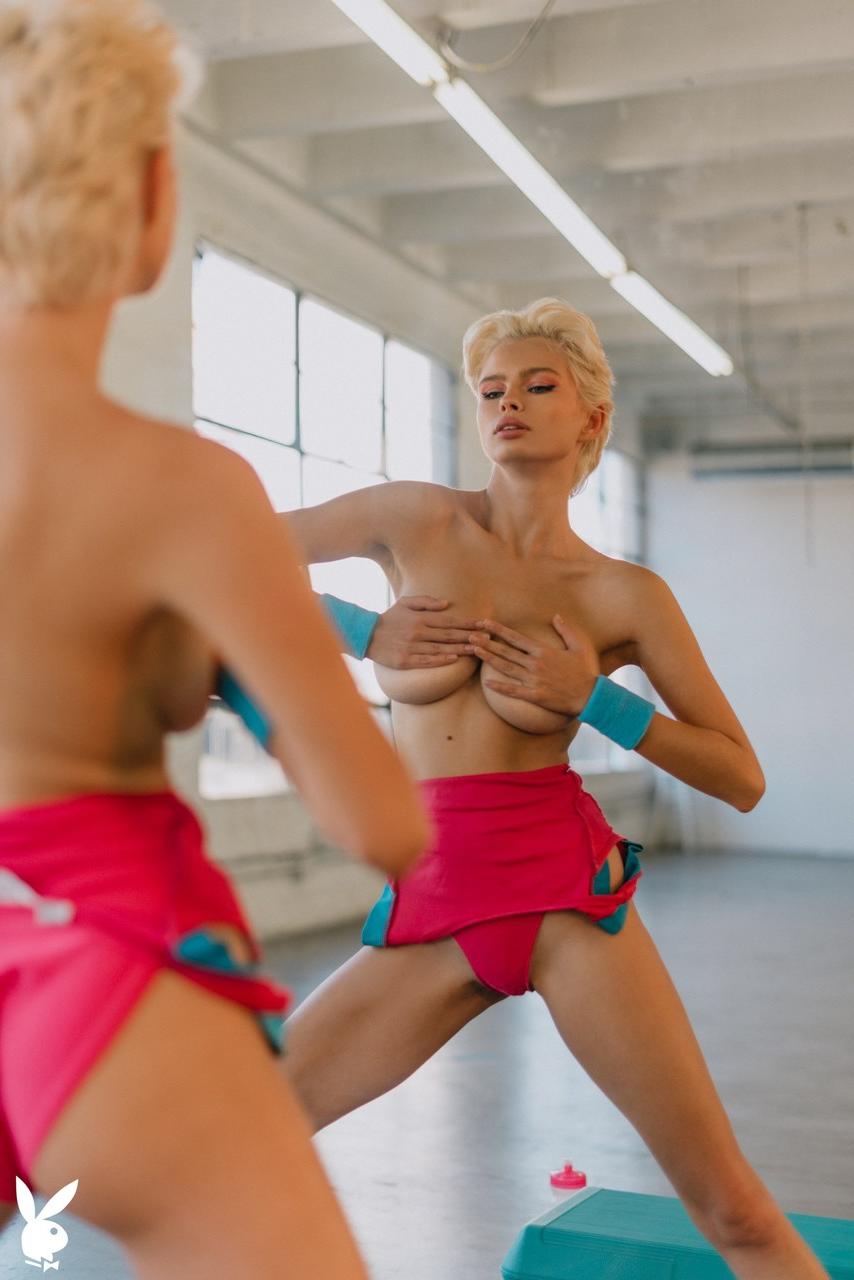 20P Sexy yoga instructor Julia Logacheva unveils her big tits after the class