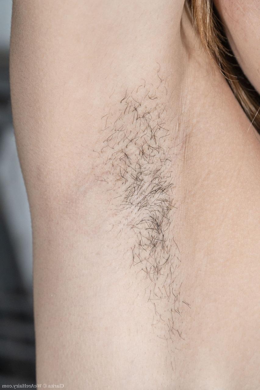 20P Tiny American Clarita strips down naked and unveils her hairy body