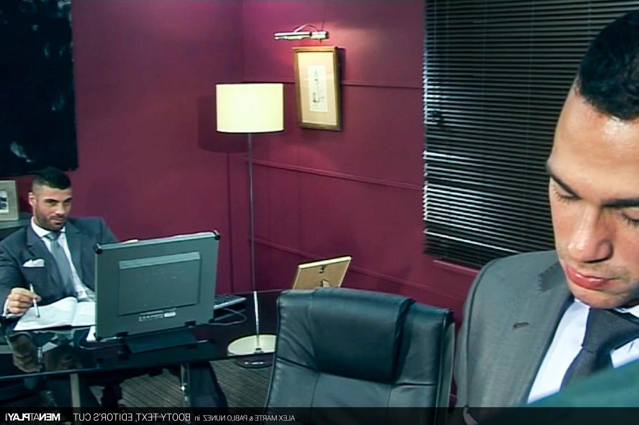 20P Gay workmates Pablo Nunez & Alex Marte have a wild anal quickie in the office