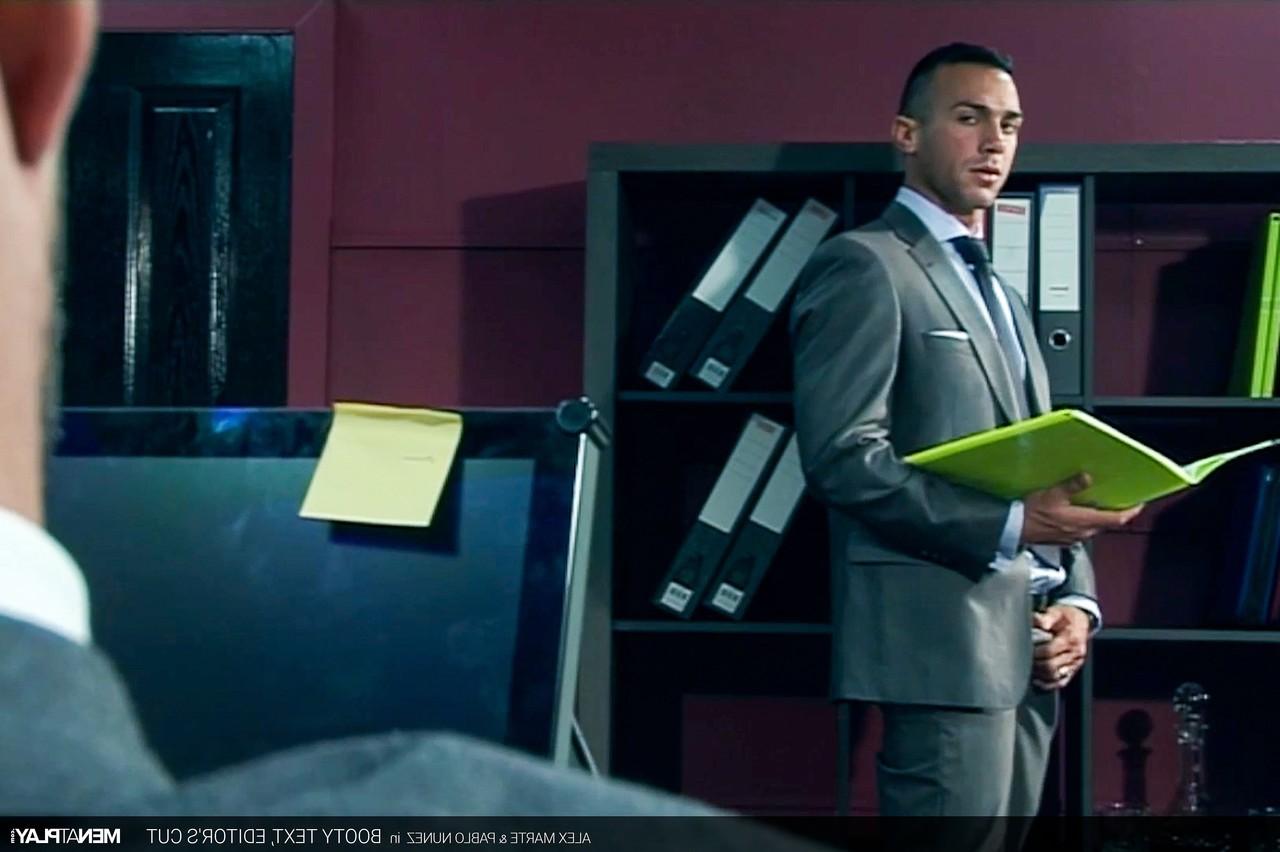 20P Gay workmates Pablo Nunez & Alex Marte have a wild anal quickie in the office