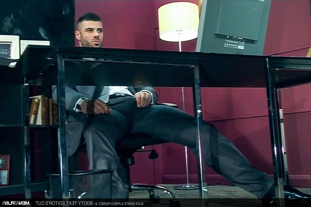 20P Gay workmates Pablo Nunez & Alex Marte have a wild anal quickie in the office
